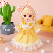 Load image into Gallery viewer, New 16 cm BJD Mini FASHION Toy DOLL With Clothes MINIATUR Kids Dolls Girls Baby Beautiful Dress Up 1/12 Birthday Gifts 3D Eyes
