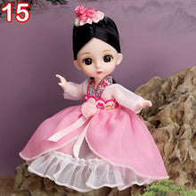 Load image into Gallery viewer, New 16 cm BJD Mini FASHION Toy DOLL With Clothes MINIATUR Kids Dolls Girls Baby Beautiful Dress Up 1/12 Birthday Gifts 3D Eyes
