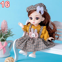 Load image into Gallery viewer, New 16 cm BJD Mini FASHION Toy DOLL With Clothes MINIATUR Kids Dolls Girls Baby Beautiful Dress Up 1/12 Birthday Gifts 3D Eyes

