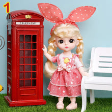 Load image into Gallery viewer, New 16 cm BJD Mini FASHION Toy DOLL With Clothes MINIATUR Kids Dolls Girls Baby Beautiful Dress Up 1/12 Birthday Gifts 3D Eyes
