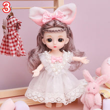 Load image into Gallery viewer, New 16 cm BJD Mini FASHION Toy DOLL With Clothes MINIATUR Kids Dolls Girls Baby Beautiful Dress Up 1/12 Birthday Gifts 3D Eyes
