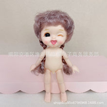 Load image into Gallery viewer, New 16cm BJD Doll 13 Jointed Dolls Cute Angry Wink Face Short Hair Doll with Shoes Nude Body for Girls DIY Toys
