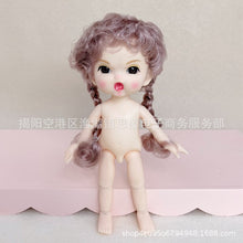 Load image into Gallery viewer, New 16cm BJD Doll 13 Jointed Dolls Cute Angry Wink Face Short Hair Doll with Shoes Nude Body for Girls DIY Toys
