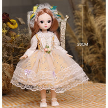 Load image into Gallery viewer, New 30cm 1/6 BJD Doll Little Girl Cute Dress 21 Removable Joint Doll Princess Beauty Makeup Doll Fashion Dress DIY Toy Gift Girl

