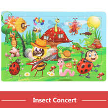Load image into Gallery viewer, 30pcs Jigsaw Puzzle Kids Wooden Toys Cartoon Animal Wood Puzzle Board Early Learning Baby Educational Toys for Children
