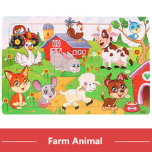 Load image into Gallery viewer, 30pcs Jigsaw Puzzle Kids Wooden Toys Cartoon Animal Wood Puzzle Board Early Learning Baby Educational Toys for Children

