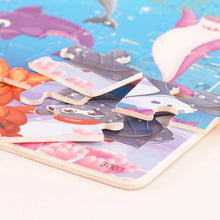 Load image into Gallery viewer, 30pcs Jigsaw Puzzle Kids Wooden Toys Cartoon Animal Wood Puzzle Board Early Learning Baby Educational Toys for Children
