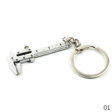 Load image into Gallery viewer, Arrival Measuring Tools Stainless Steel Retractable Ruler Tape Measure Keychain Key Ring Gauging Tools Keyring Pull Ruler

