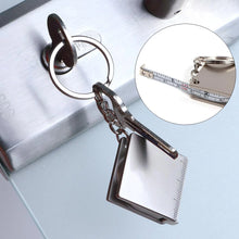 Load image into Gallery viewer, Arrival Measuring Tools Stainless Steel Retractable Ruler Tape Measure Keychain Key Ring Gauging Tools Keyring Pull Ruler
