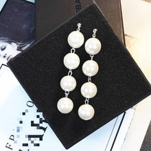 Load image into Gallery viewer, New Fashion Elegant Pearl Long Earrings Style Large Imitation Pearl Pendant Earrings Suitable For Wedding Party Gifts Brincos
