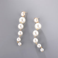Load image into Gallery viewer, New Fashion Elegant Pearl Long Earrings Style Large Imitation Pearl Pendant Earrings Suitable For Wedding Party Gifts Brincos
