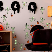 Load image into Gallery viewer, New Halloween Luminous Skull Skeleton Pumpkin Wall Stickers Living Room Bedroom Self-adhesive Declas Room Decor Glow In Dark
