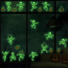 Load image into Gallery viewer, New Halloween Luminous Skull Skeleton Pumpkin Wall Stickers Living Room Bedroom Self-adhesive Declas Room Decor Glow In Dark
