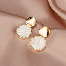 Load image into Gallery viewer, New Korean Statement Earrings for women White Cute Arcylic Geometric Dangle Drop Earings Brincos  Trend Fashion Jewelry

