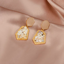 Load image into Gallery viewer, New Korean Statement Earrings for women White Cute Arcylic Geometric Dangle Drop Earings Brincos  Trend Fashion Jewelry
