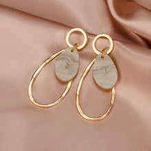 Load image into Gallery viewer, New Korean Statement Earrings for women White Cute Arcylic Geometric Dangle Drop Earings Brincos  Trend Fashion Jewelry
