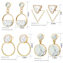 Load image into Gallery viewer, New Korean Statement Earrings for women White Cute Arcylic Geometric Dangle Drop Earings Brincos  Trend Fashion Jewelry
