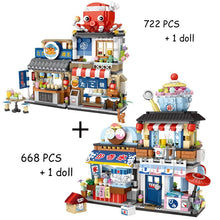 Load image into Gallery viewer, New LOZ Creative Sea Fish Food House Model Building Block MOC Retail Store With Figure Dolls Bricks Sets Boys Toys Kids Gifts
