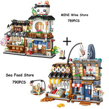 Load image into Gallery viewer, New LOZ Creative Sea Fish Food House Model Building Block MOC Retail Store With Figure Dolls Bricks Sets Boys Toys Kids Gifts
