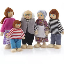 Load image into Gallery viewer, New  Kawaii Dolls Cartoon Wooden House Family People Children Pretend Play Eye-Hand Coordination Interesting Toys Gift
