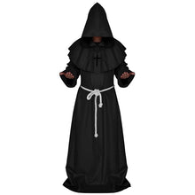 Load image into Gallery viewer, Plague Doctor Cosplay Costume Medieval Hooded Robe Steampunk Terror Mask Hat Adult Halloween Party Role Play Size S-XL
