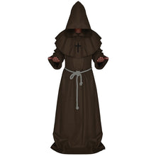 Load image into Gallery viewer, Plague Doctor Cosplay Costume Medieval Hooded Robe Steampunk Terror Mask Hat Adult Halloween Party Role Play Size S-XL
