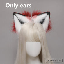 Load image into Gallery viewer, New Red Fox Anime Beast Ear Beast Tail Wolf Ear Cat Ear Fox Ear Headband Custom COSPLAY Hand Made Lolita LOL Golden Fox Ear
