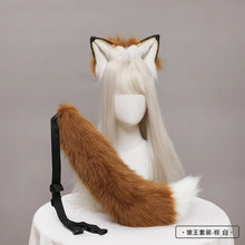 Load image into Gallery viewer, New Red Fox Anime Beast Ear Beast Tail Wolf Ear Cat Ear Fox Ear Headband Custom COSPLAY Hand Made Lolita LOL Golden Fox Ear
