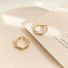 Load image into Gallery viewer, Simple Fashion Trend Round Black Rhinestone Hoop Earrings Geometric Earrings Women Elegant Exquisite Jewelry Gifts Wholesale

