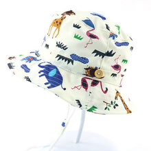 Load image into Gallery viewer, Summer Baby Bucket Hat UV Protection Boys Cap Children Panama Outdoor Beach Girls Sun Hat Cartoon Infant Fisherman Cap

