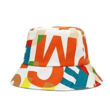 Load image into Gallery viewer, Summer Letter Print Cotton Bucket Hats for Women Men Outdoor Sun Protection Fisherman Cap Hip Hop Lady Fashion Panama Hat
