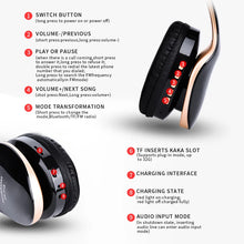 Load image into Gallery viewer, Wireless Headphones Bluetooth Headset Foldable Stereo Headphone Gaming Earphones With Microphone For PC Mobile phone Mp3
