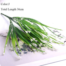 Load image into Gallery viewer, Beautiful 25 heads/bouquet mini artificial calla with leaf plastic fake lily Aquatic plants home room decoration flower
