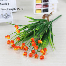 Load image into Gallery viewer, Beautiful 25 heads/bouquet mini artificial calla with leaf plastic fake lily Aquatic plants home room decoration flower
