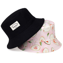 Load image into Gallery viewer, New double-sided fisherman hat fashion summer ladies sun hat tide letter printing wild basin hat hip hop bucket hat General
