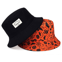Load image into Gallery viewer, New double-sided fisherman hat fashion summer ladies sun hat tide letter printing wild basin hat hip hop bucket hat General
