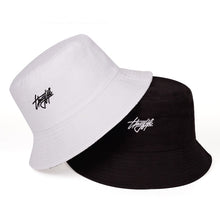 Load image into Gallery viewer, New double-sided fisherman hat fashion summer ladies sun hat tide letter printing wild basin hat hip hop bucket hat General
