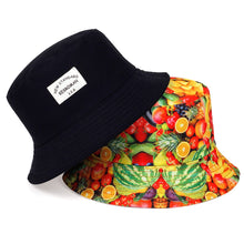 Load image into Gallery viewer, New double-sided fisherman hat fashion summer ladies sun hat tide letter printing wild basin hat hip hop bucket hat General
