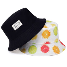 Load image into Gallery viewer, New double-sided fisherman hat fashion summer ladies sun hat tide letter printing wild basin hat hip hop bucket hat General

