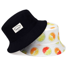 Load image into Gallery viewer, New double-sided fisherman hat fashion summer ladies sun hat tide letter printing wild basin hat hip hop bucket hat General
