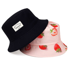 Load image into Gallery viewer, New double-sided fisherman hat fashion summer ladies sun hat tide letter printing wild basin hat hip hop bucket hat General
