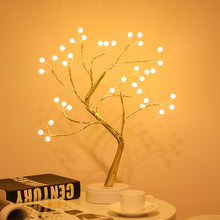 Load image into Gallery viewer, Led Fairy Night Light LED Christmas Tree Night Lamp Battery USB Operated Bedside Study Lamp For Room Desk Holiday Lighting Decor
