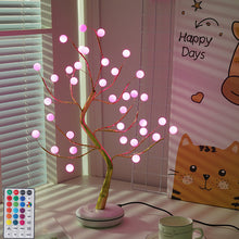Load image into Gallery viewer, Led Fairy Night Light LED Christmas Tree Night Lamp Battery USB Operated Bedside Study Lamp For Room Desk Holiday Lighting Decor
