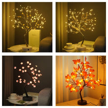Load image into Gallery viewer, Led Fairy Night Light LED Christmas Tree Night Lamp Battery USB Operated Bedside Study Lamp For Room Desk Holiday Lighting Decor
