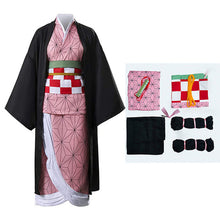 Load image into Gallery viewer, Anime Demon Slayer Kimetsu No Yaiba Cosplay Costumes Kimono Kamado Nezuko Adult Child Halloween Costume Suit
