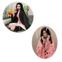 Load image into Gallery viewer, Anime Demon Slayer Kimetsu No Yaiba Cosplay Costumes Kimono Kamado Nezuko Adult Child Halloween Costume Suit
