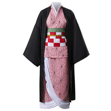 Load image into Gallery viewer, Anime Demon Slayer Kimetsu No Yaiba Cosplay Costumes Kimono Kamado Nezuko Adult Child Halloween Costume Suit
