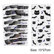 Load image into Gallery viewer, 50PCS Halloween Candy Bags Bat/Pumpkin Cartoon Cookies Bag Transprant Plastic Bag Gift Packaging For Party Supplies
