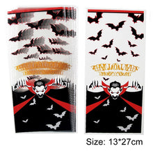 Load image into Gallery viewer, 50PCS Halloween Candy Bags Bat/Pumpkin Cartoon Cookies Bag Transprant Plastic Bag Gift Packaging For Party Supplies
