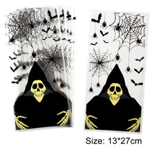 Load image into Gallery viewer, 50PCS Halloween Candy Bags Bat/Pumpkin Cartoon Cookies Bag Transprant Plastic Bag Gift Packaging For Party Supplies
